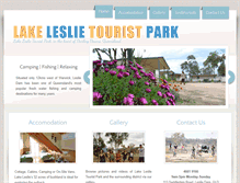 Tablet Screenshot of lakeleslietouristpark.com.au